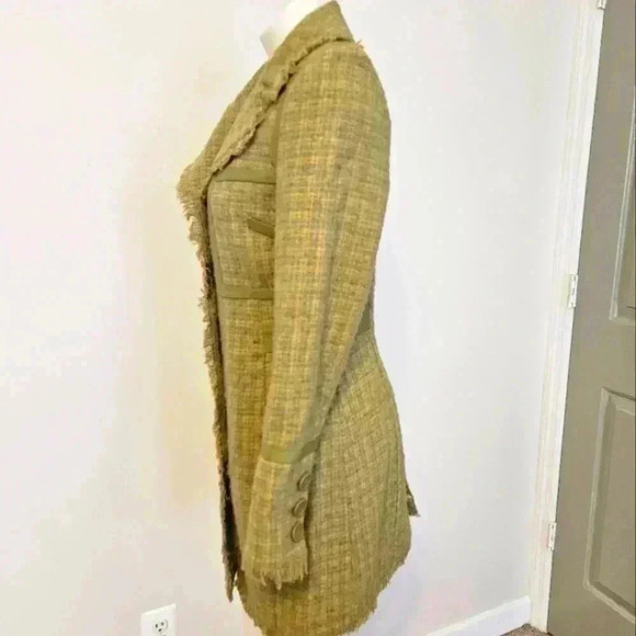 Blanc Noir Wool & Leather Blend Coat Amazing Used condition Size Medium - Picture 5 of 13